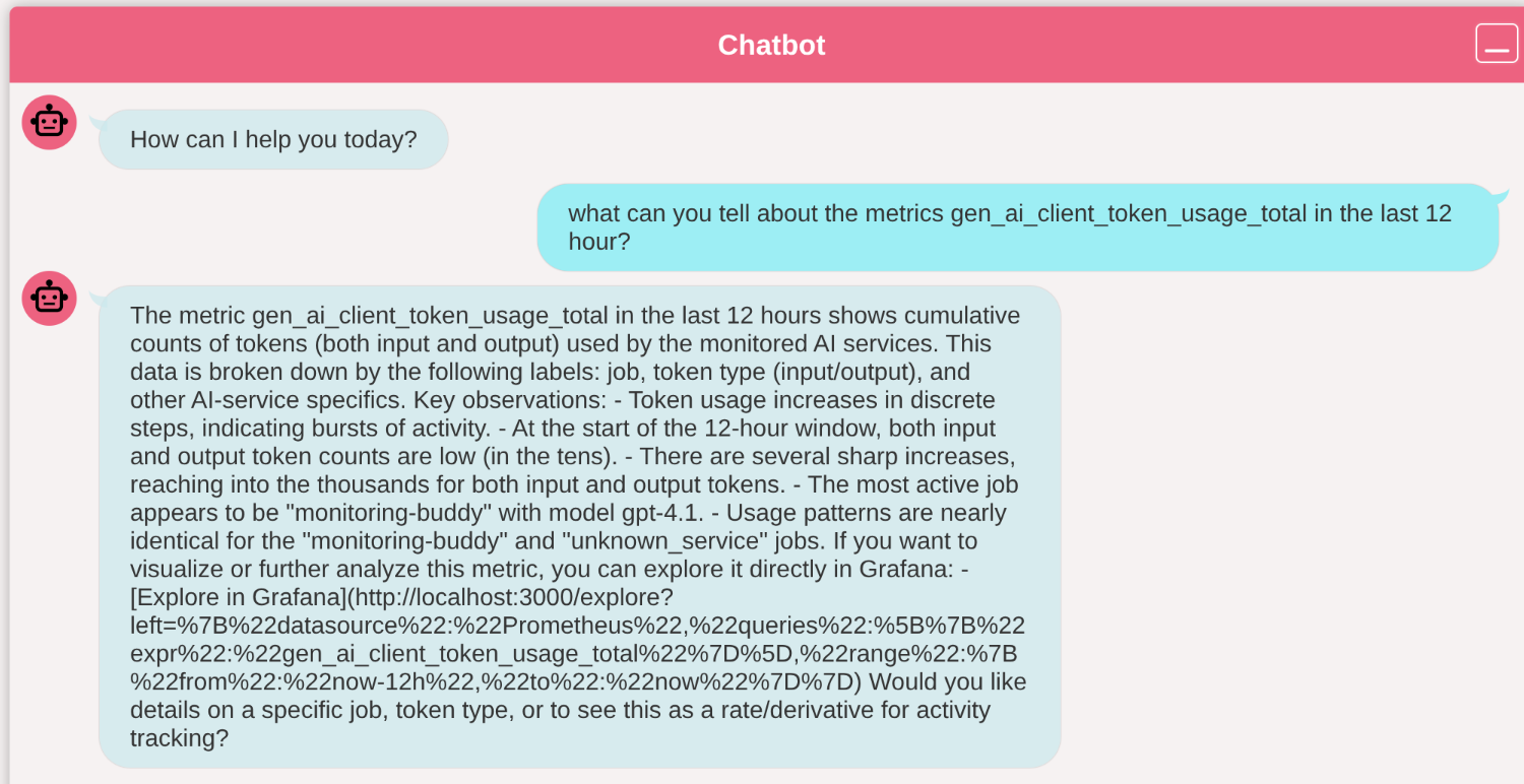 Example chat